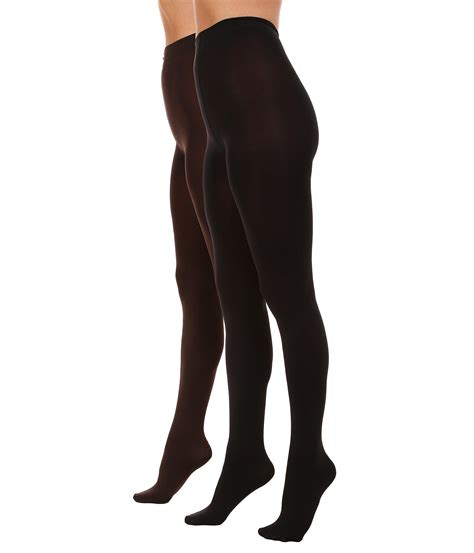 Lyst Hue Absolute Opaque Tights In Brown Save 60 0