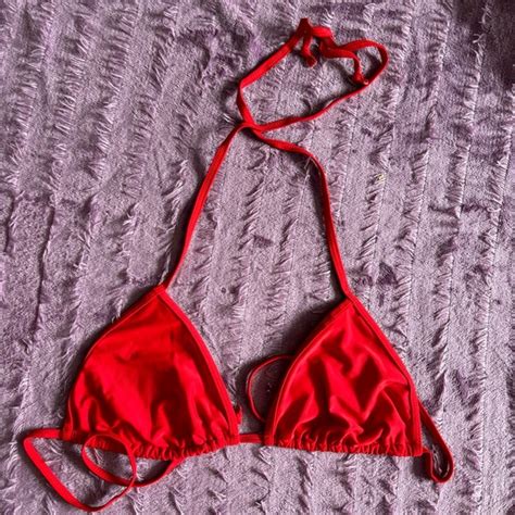 Swim New Classic Baywatch Triangle Tie Bikini Top Poshmark