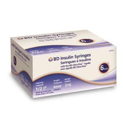 Bd Ultra Fine Insulin Syringes 30g 310cc 12 90bx 50 Off