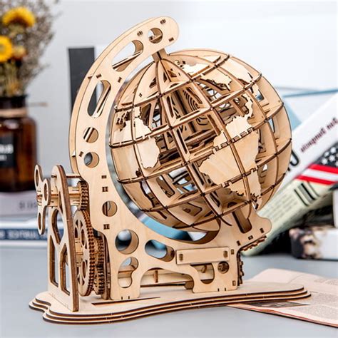 Laser Cut Wooden D Globe Puzzle Model Cdr File Vectors File