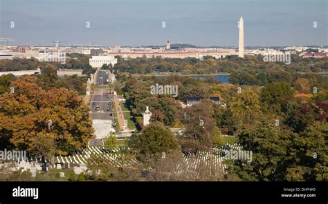 Washington DC Panorama Aerial View Of Arlington Hill Stock Photo Alamy