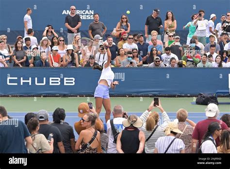 Emma Raducanu during practice at the 2022 US Open, Sunday, Aug. 28 ...