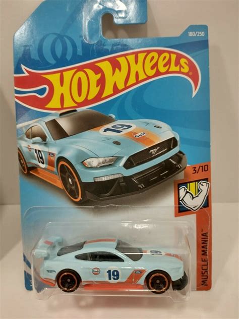 Hot Wheels Custom 18 Ford Mustang Gt Gulf Etsy