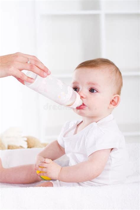 Baby Drinking Milk Stock Image Image Of Expression Nutrition 15968641