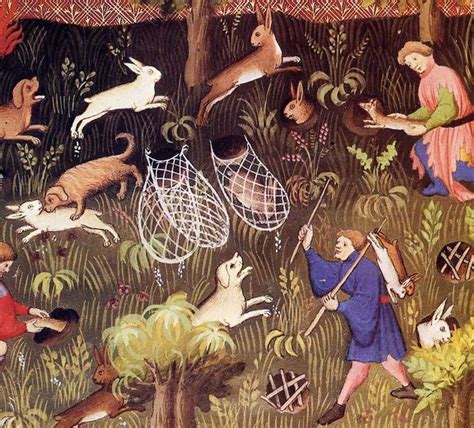 Chasse aux lapins Gaston Phoebus Chasse au lapin Art médiéval Art