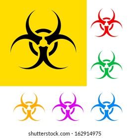 Biohazard Sign Color Variations Danger Symbols Stock Vector (Royalty Free) 162914975 | Shutterstock