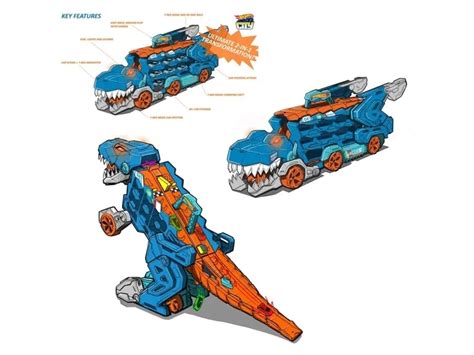 Hot Wheels City Ultimate T Rex Transporter K Ret Js Og Skinnes T