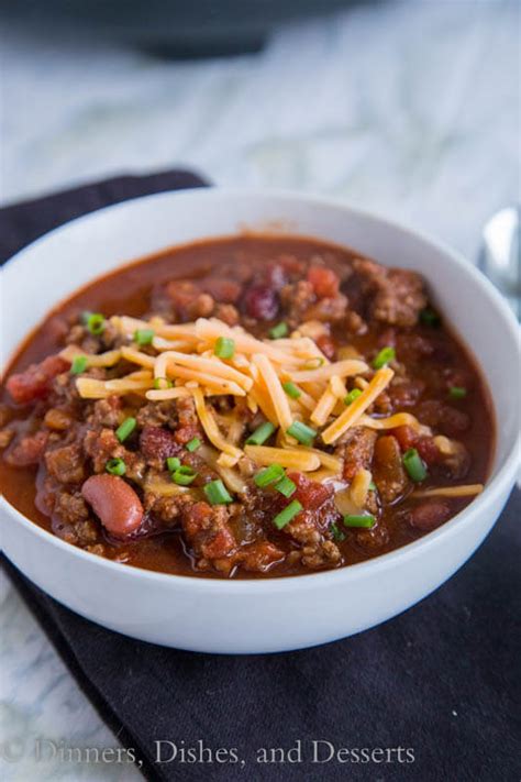 Crock Pot Chili Dinners Dishes And Desserts