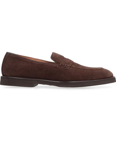 Doucals Suede Loafers In Brown For Men Lyst