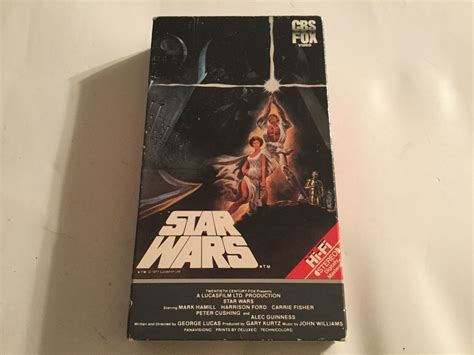 Vintage Star Wars Movie A New Hope VHS Tape 1984 Original Etsy Canada