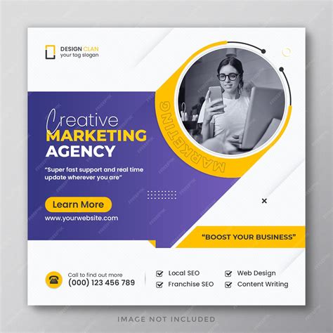 Premium PSD | Digital marketing corporate social media post and web