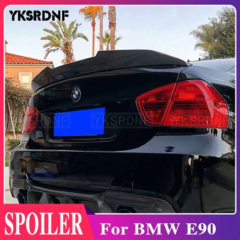 Yksrdnf For Bmw E90 Spoiler E90 Carbon Fiber Frp 318i 320i 325i 330i E90 Rear Wing Psm 2005 2011