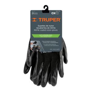 Gu Truper Guantes De Nylon Recubiertos De Nitrilo Ch Truper