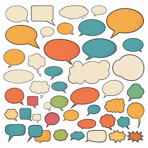 A Collection Of Speech Bubbles With The Word Speech On The Bottom