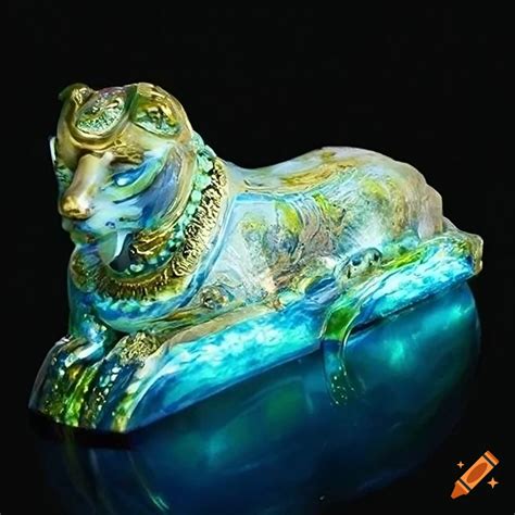 Sculpted Marble Figures With Opalescent Appearance And Vivid