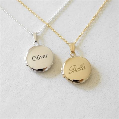 Round Locket Personalized Etsy