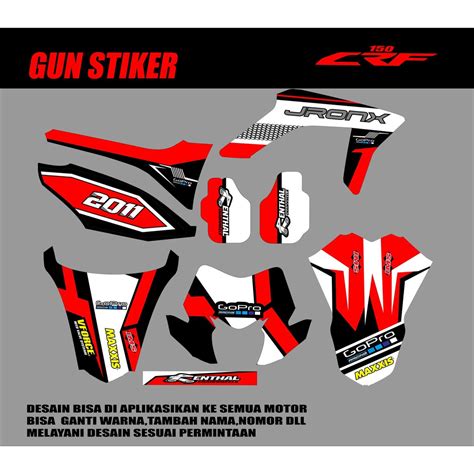 Jual Stiker Dekal Decal Sticker Full Body Crf Merah Putih Shopee