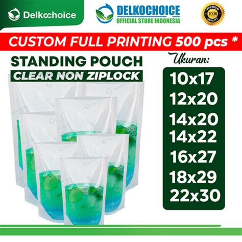 Jual Standing Pouch Bening Plastik NYLON NON ZIPLOCK DELKOCHOICE