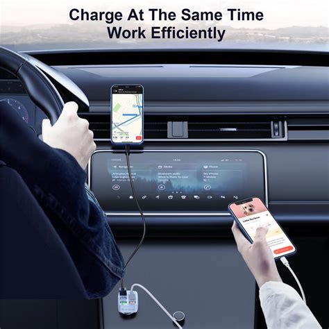 Купить USLION 6 портов USB Автомобильная зарядка 75 Вт Quick 15A Mini ...