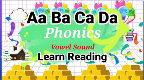 Aa Ba Ca Da Phonics Vowel Sounds 2 Letter Words For Beginners