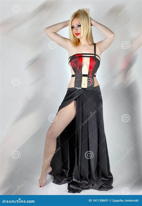 Beautiful Blonde Girl In Dancing Clothes Stock Image Image Of Glamour Corset