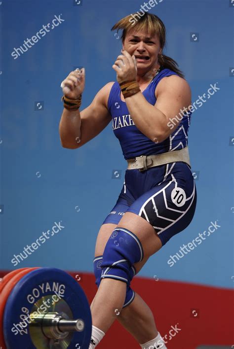 Gold Medalist Podobedova Svetlana Kazakhstan Celebrates Editorial Stock ...