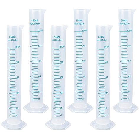 Pack Plastic Graduated Cylinder Ml Transparent Measuring Cylinder