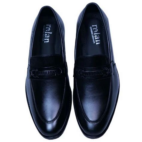 Male Daily Wear Men Black Leather Loafer Shoes At Rs Pair In Agra