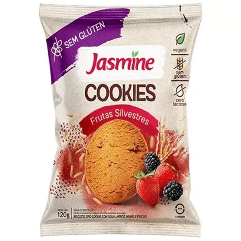 Cookies Frutas Silvestres Sem Glúten 120g Jasmine zero lactose vegano