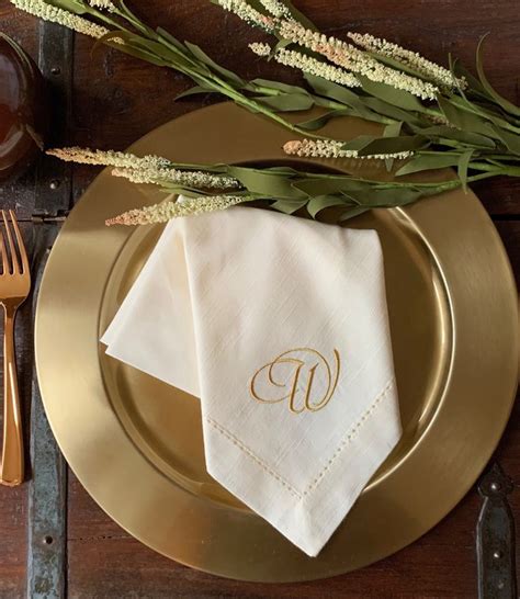 Formal Style Monogrammed Cloth Dinner Napkins Idee Creative Idee