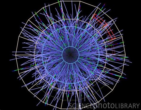 Particle collision - Stock Image A142/0476 | Particle accelerator, Science illustration, Particles