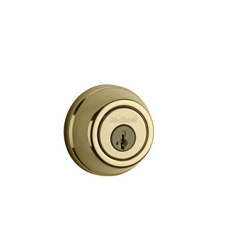 Kwikset 910 Signature Series Lifetime Polished Brass Single Cylinder Deadbolt 1 Cylinder