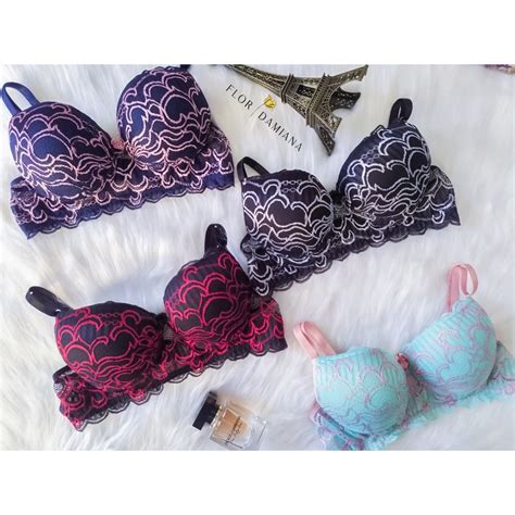 Conjunto Lingerie Renda G 44 Calcinha e Sutiã Bicolor Luxo Shopee Brasil