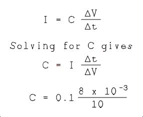 I C Delta V Over Delta T Solving For I Gives C I Delta T Over