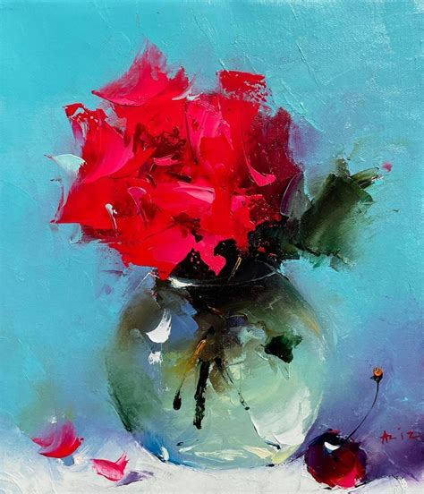 Pin by 𝒜𝓃𝓃 on Aziz Sulaimanov Abstract floral paintings Flower