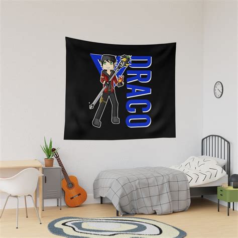 Itsfunneh Draco Krew Dog Gamer Fan Art 2024 Tapestry Itsfunneh Store