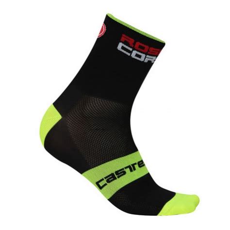 Castelli Fietssokken Zomer Heren Zwart Fluo Ca Rossocorsa Sock