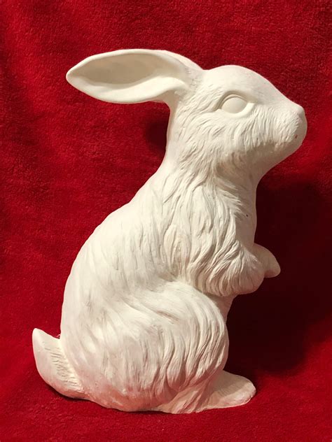 Sitting Rabbit In Ceramic Bisque Ready To Paint Etsy Ceramic Bisque