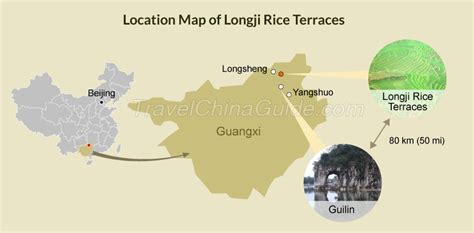 Longsheng Maps: Longji Rice Terraces Tourist Map, Location