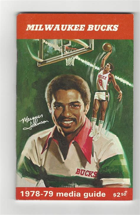 1978-79 Milwaukee Bucks NBA Press Media Guide MARQUES JOHNSON ...