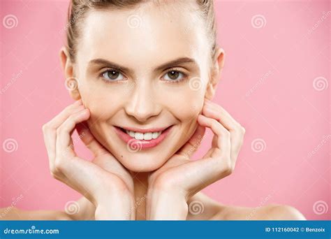 Beauty Spa Concept Caucasian Woman With Perfect Face Skin Portrait Beautiful Brunette Spa