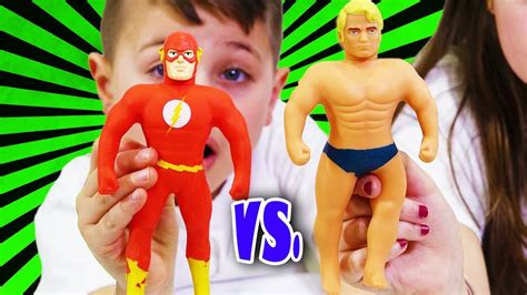 Mini Stretch Armstrong Vs Mini Stretch Flash Gordon Youtube