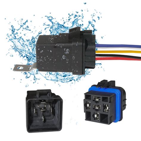 Amazon 5 PIN 40 30 12 V DC Waterproof Relay Kit Harness Socket