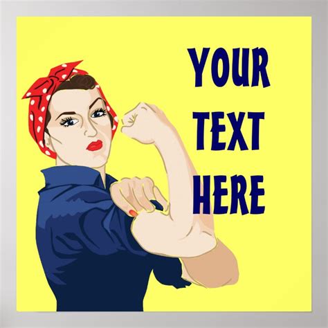 Customizable Rosie Riveter Poster | Zazzle