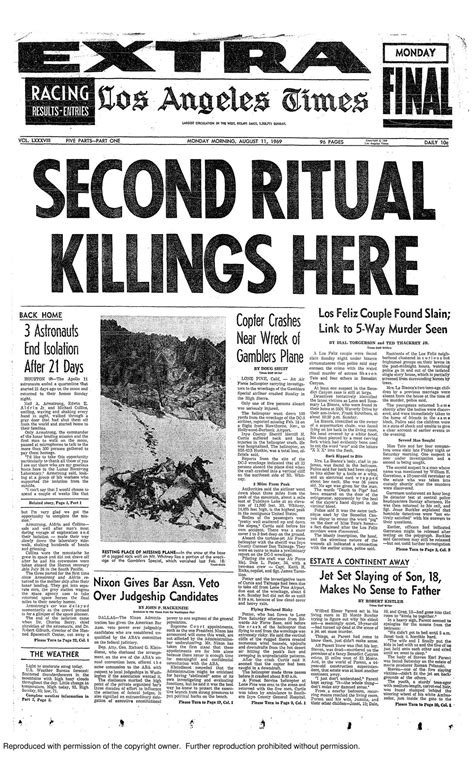 From The Archives 2 Ritual Slayings Follow Killing Of 5 Los Angeles