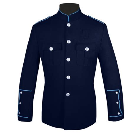 Navy Blue High Collar Police Honor Guard Uniform Jacket