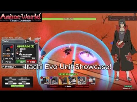 Itachi Evo Unit Showcase Anime World Tower Defense YouTube