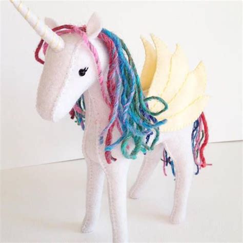 Stuffed Unicorn Pattern Svg Pdf Felt Animal Sewing Pattern Etsy