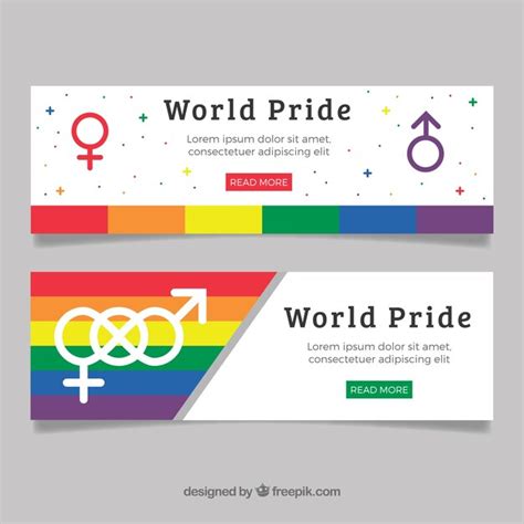 Free Vector | Pride day banners