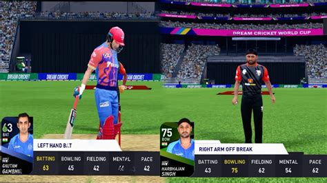 Harbhajan Singh Vs Gautam Gambhir Dream Cricket 2024 Gameplay YouTube